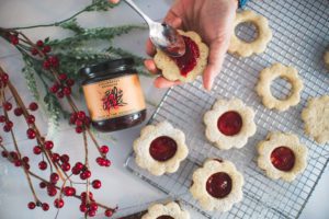 Linzer Cookies with Rad Jamz